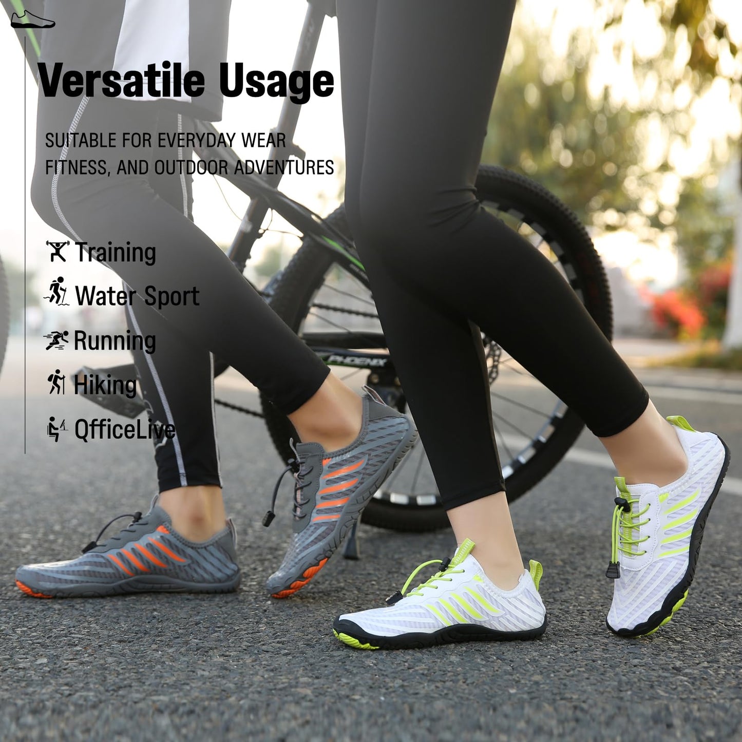 Grounded Footwear for Women Barefoot Shoes,Grounded Footwear for Mens,Hike Barefoot Shoes Womens Footwear, Comfortable Non-Slip Barefoot Vitality Shoes,Men's Women's Water Shoes Wide Toe Box Grey