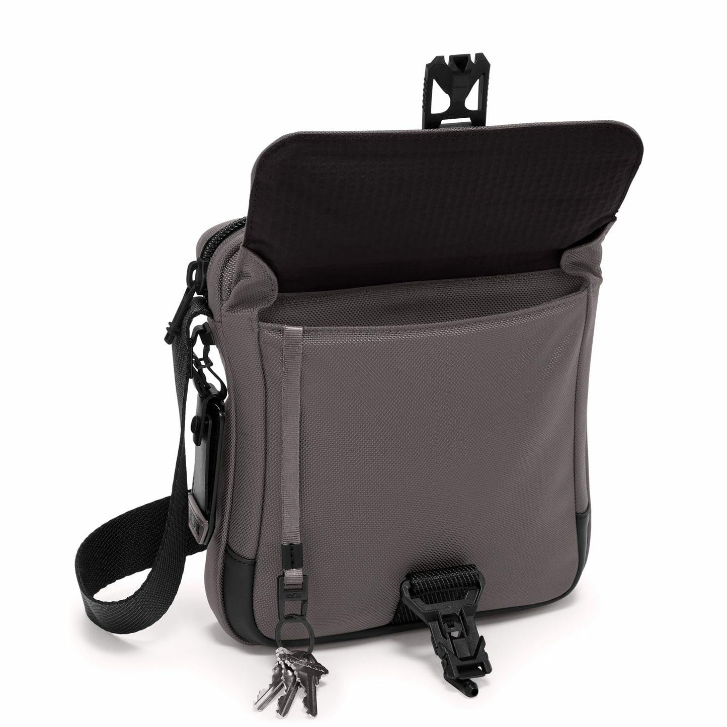 TUMI - Alpha Bravo Junior Crossbody - Premium Crossbody Bag - Small Bag for Everyday or Travel - 9.5" X 8.8" X 2.8" - Charcoal