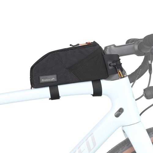 Rhinowalk Bike Top Tube Bag Bike Frame Bag 1.2L Waterproof Bicycle Bag Professional Cycling Accessories for Mountain Road Bike(Small)-Black