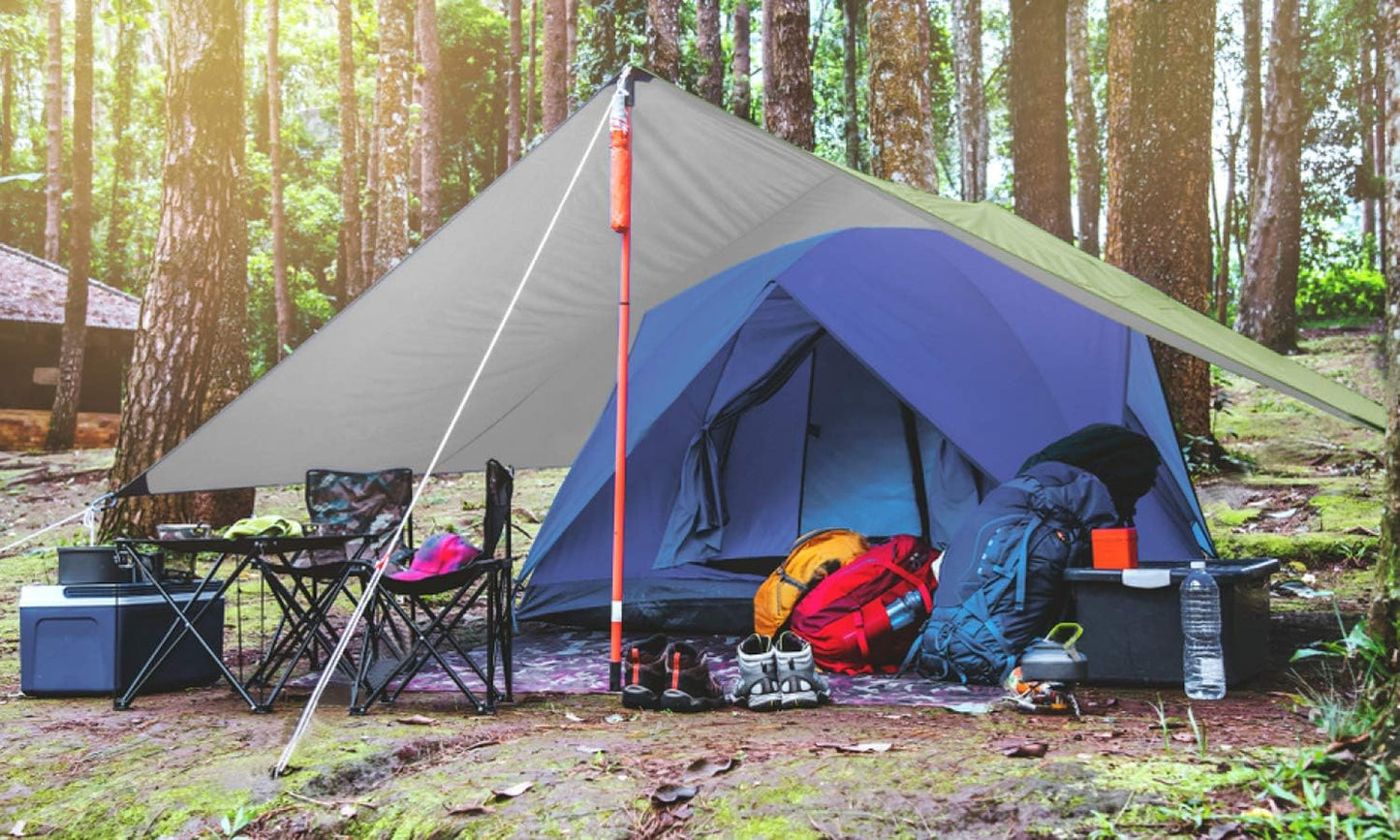 Unigear Hammock Rain Fly, 16.4/14.4/13/10ft Camping Tarp, UV Protection & Waterproof & Lightweight for Camping, Backpacking and Outdoor Adventure (Brown,10 * 10ft)