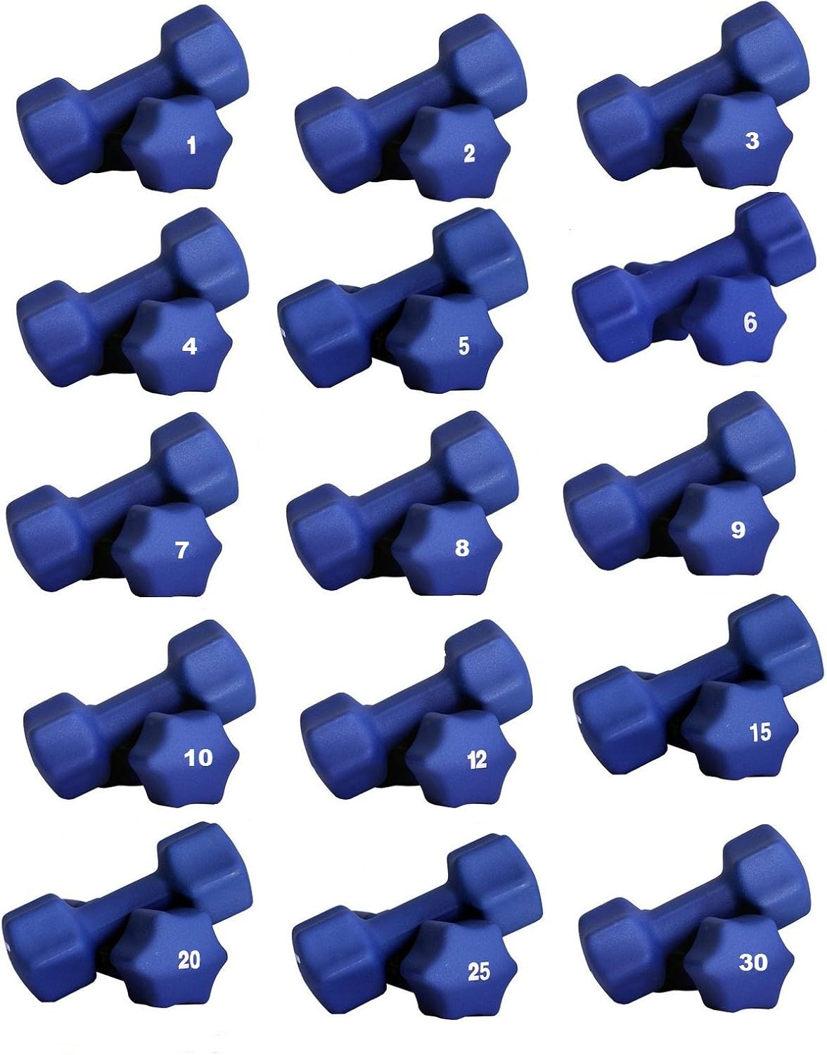 Ader Neoprene Dumbbell (1-30lb) Single Size Pair or Set