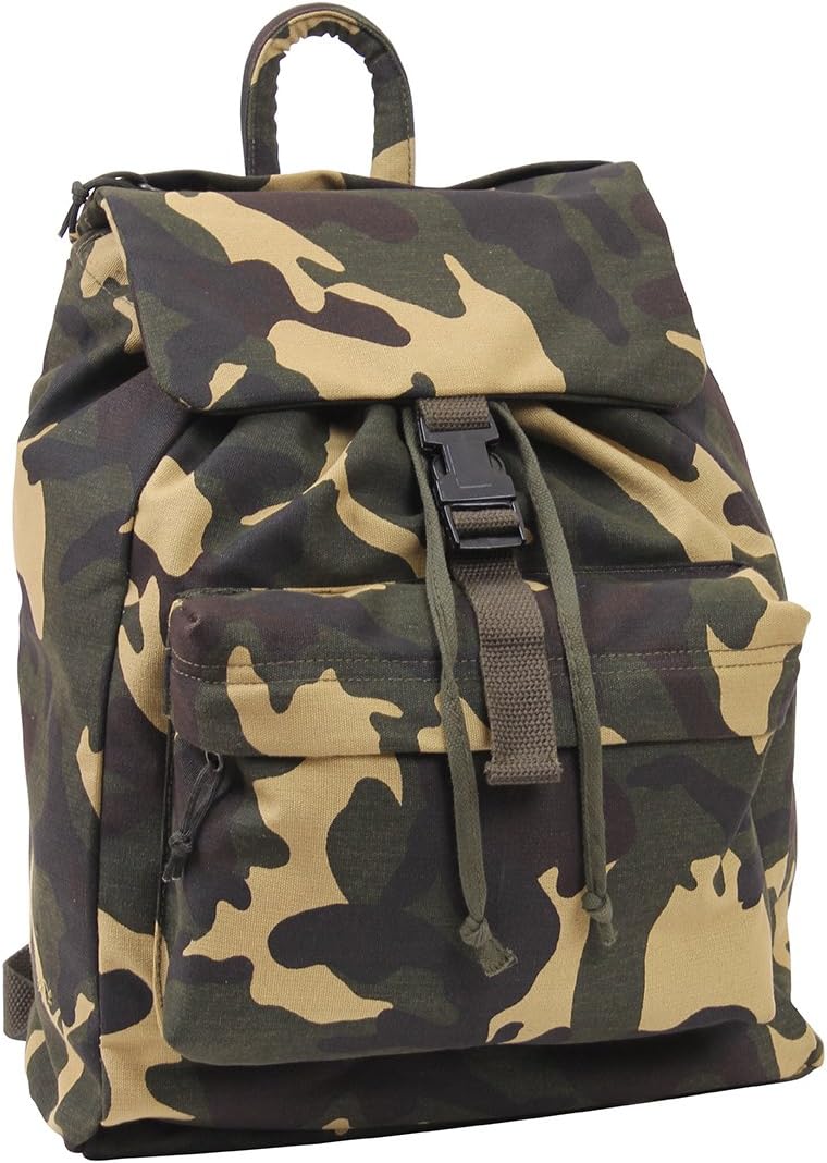 Rothco Canvas Daypack – Heavy-Duty Cotton Canvas Backpack for Hiking, Camping, Traveling, and Daily Use – 34L Capacity