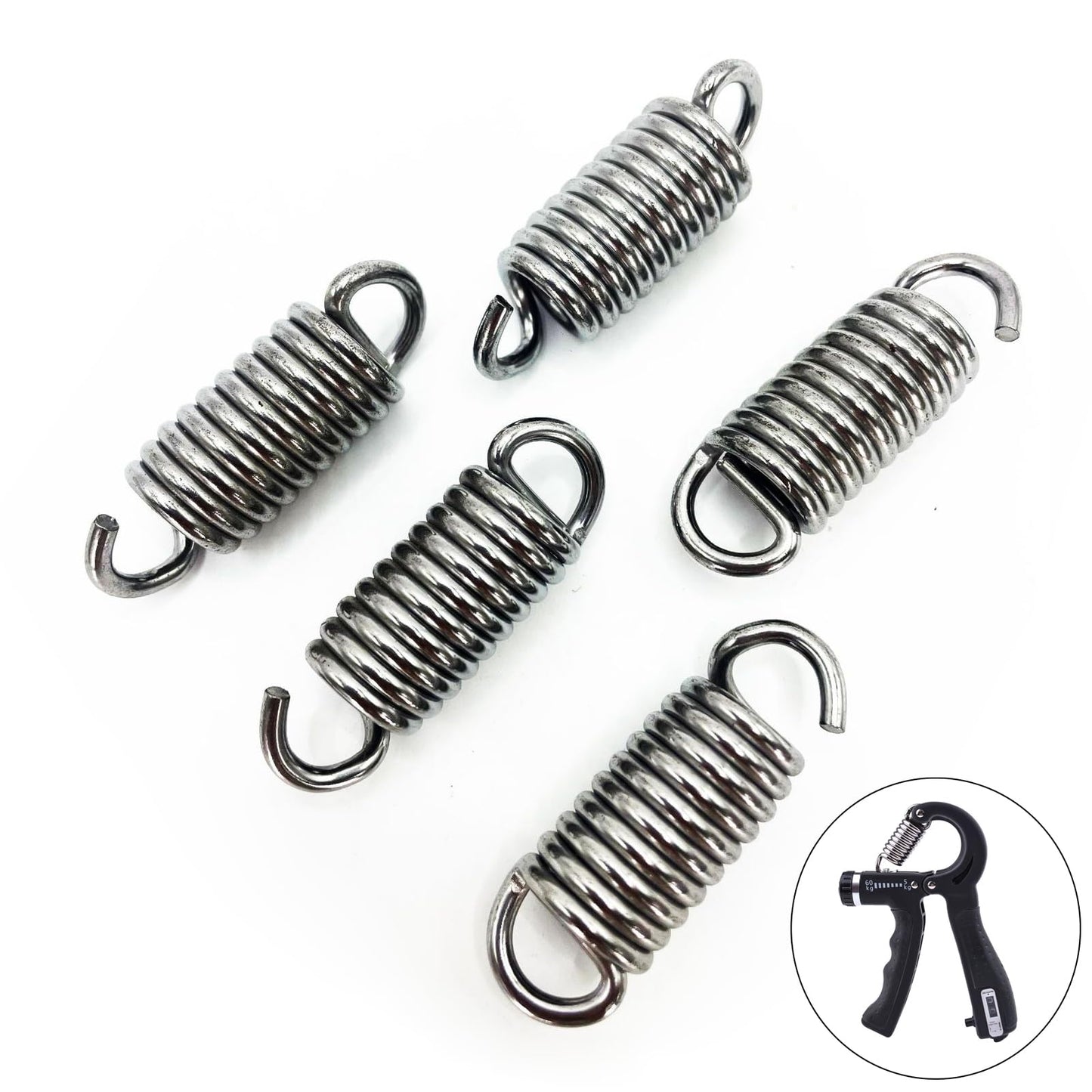 SquEqu 5 Pack Grip Strength Trainer Spring Replacement Stainless Steel Resistant Tension Springs For Hand Grip Strengthener Hand Gripper Squeezer Forearm Strengtheners Exerciser Repair Parts