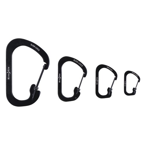 Nite Ize Locking Carabiner Clip, Black, 2 in. (Pack of 2)