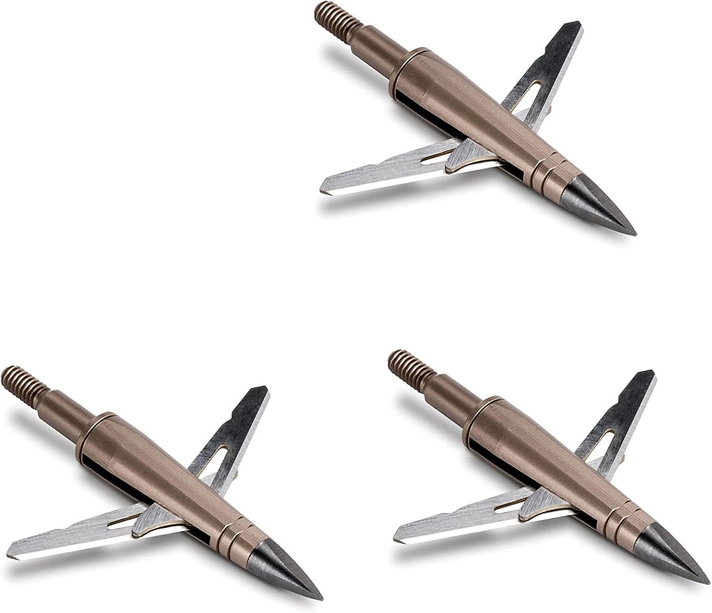 Slingblade Crossbow Broadhead Set - 3-Piece Mechanical Hunting Tips by New Archery Products