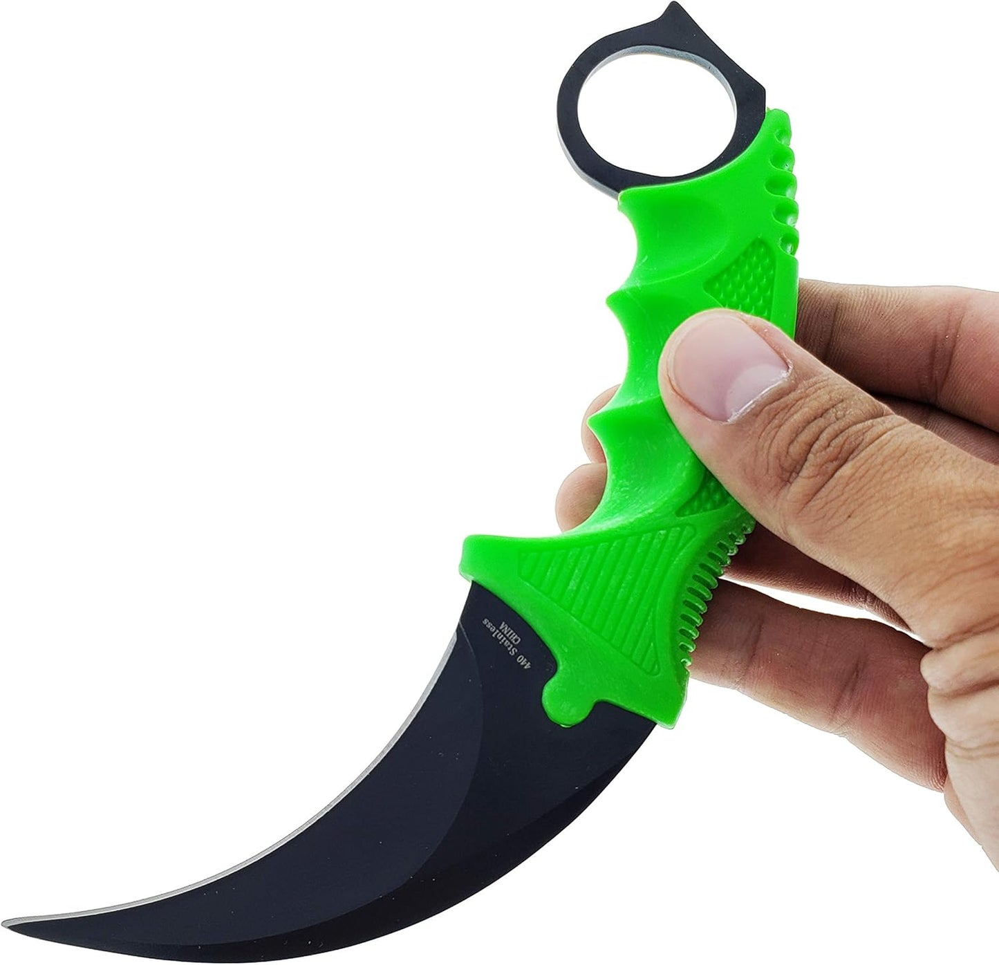 Falcon 7.5" CSGO Tactical Fixed Blade With ABS Sheath and Cord. For Collection, Gift, and Outdoors Camping Cut Ropes, Branches (Red Spider Web)