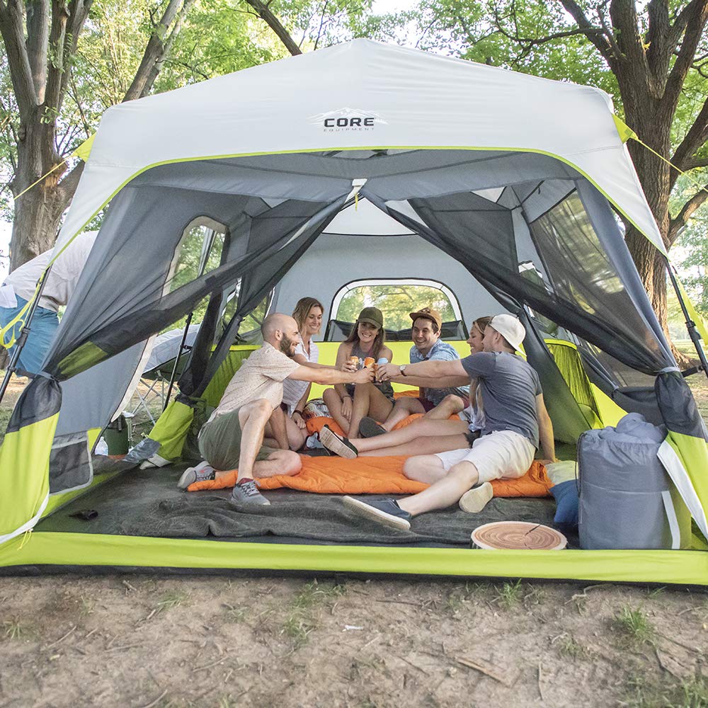 CORE 9 Person Instant Cabin Tent with Footprint and Tent Kit