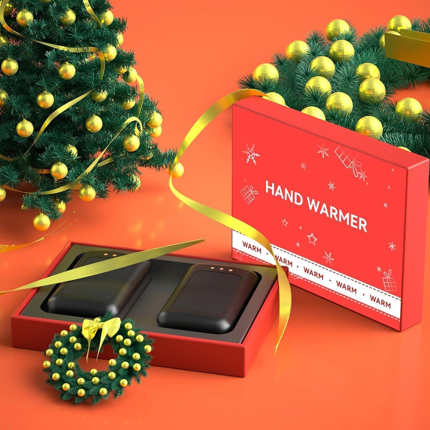 Jerritte Electric Hand Warmers Rechargeable 4 Pack, Rechargeable Hand Warmer, 16 Hrs Portable Hand Warmer for Outdoor Camping Hunting Golf Accessories, Gifts for Women Men Black