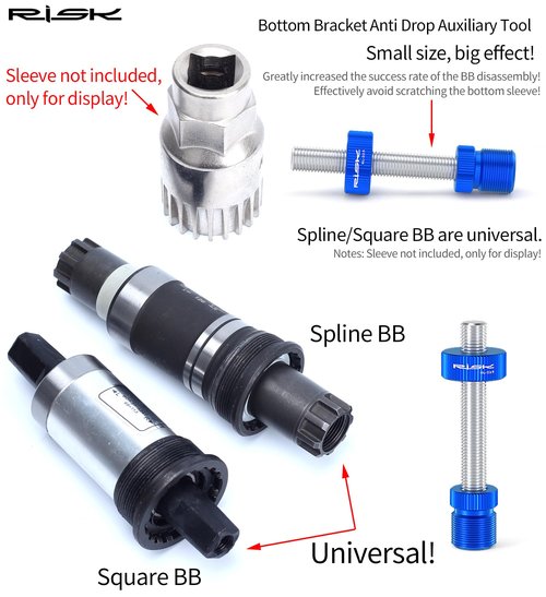 CYCEARTH Bike Square & Spline Axis BB Bottom Bracket Anti Drop Auxiliary Removal Disassembly Repair Tool Fixing Rod