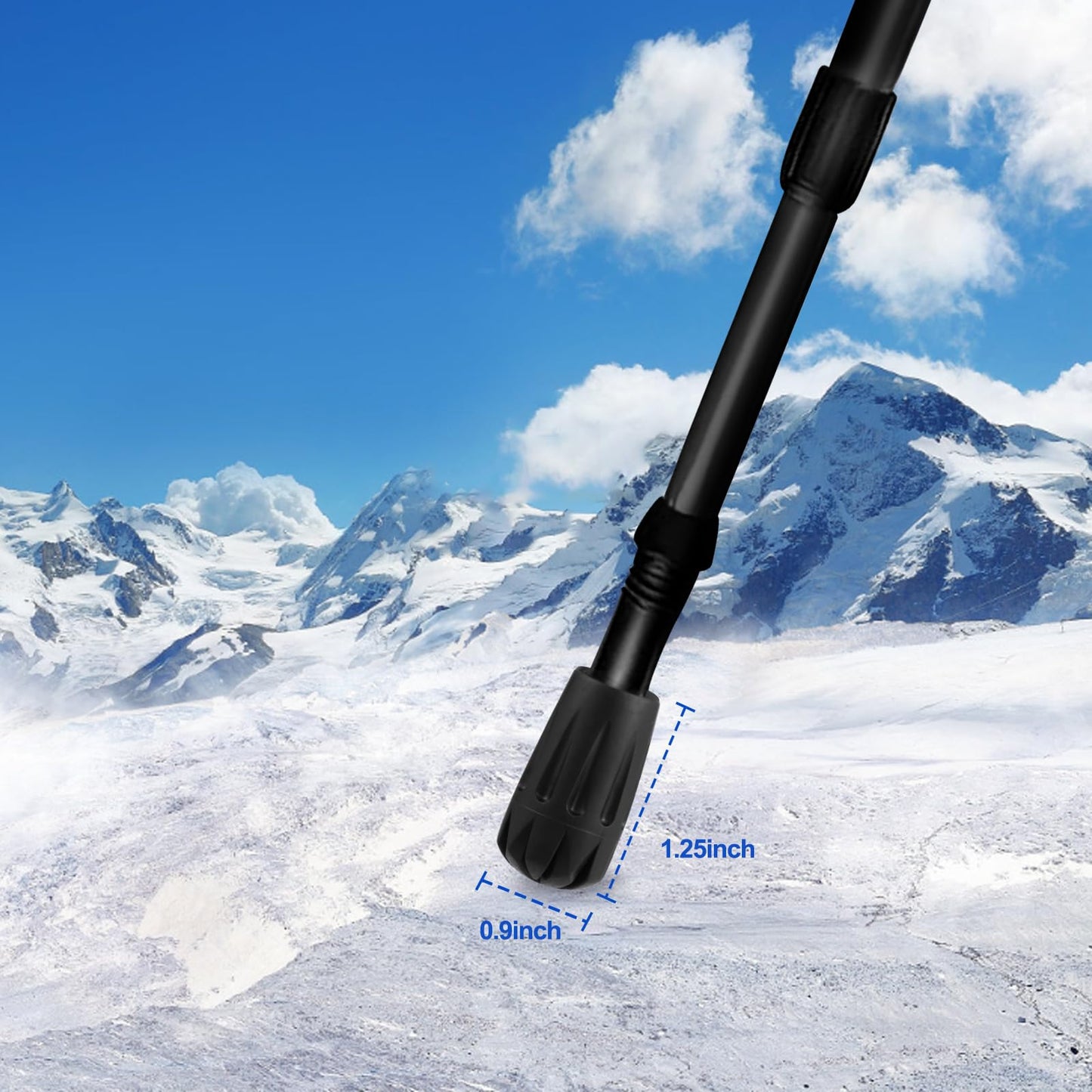 8Pcs Trekking Pole Tips Replacement Protectors,Rubber Tips for Hiking Poles Hiking Accessories Collapsible Walking Stick Tips,Fits Most Walking Poles(11mm Hole Diameter) (Walking Stick Tips)