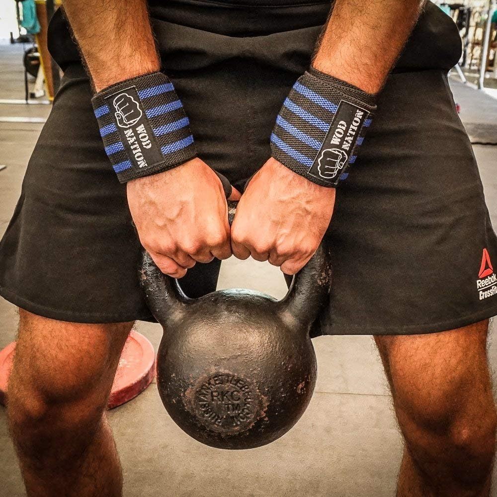 WOD Nation Wrist Wraps for Weightlifting & Strength Training – Professional Gym Straps w/Thumb Loop for Men & Women