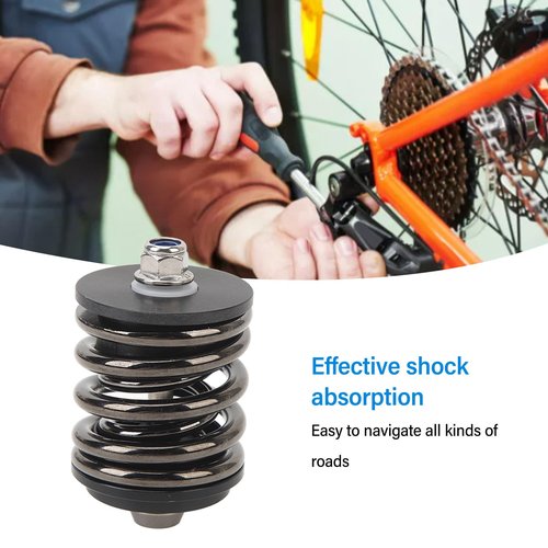 RiToEasysports Folding Rear Shock Absorber, Steel Engineering Plastics Processing Suspension Shock Spring Absorber for Brompton (Noun)