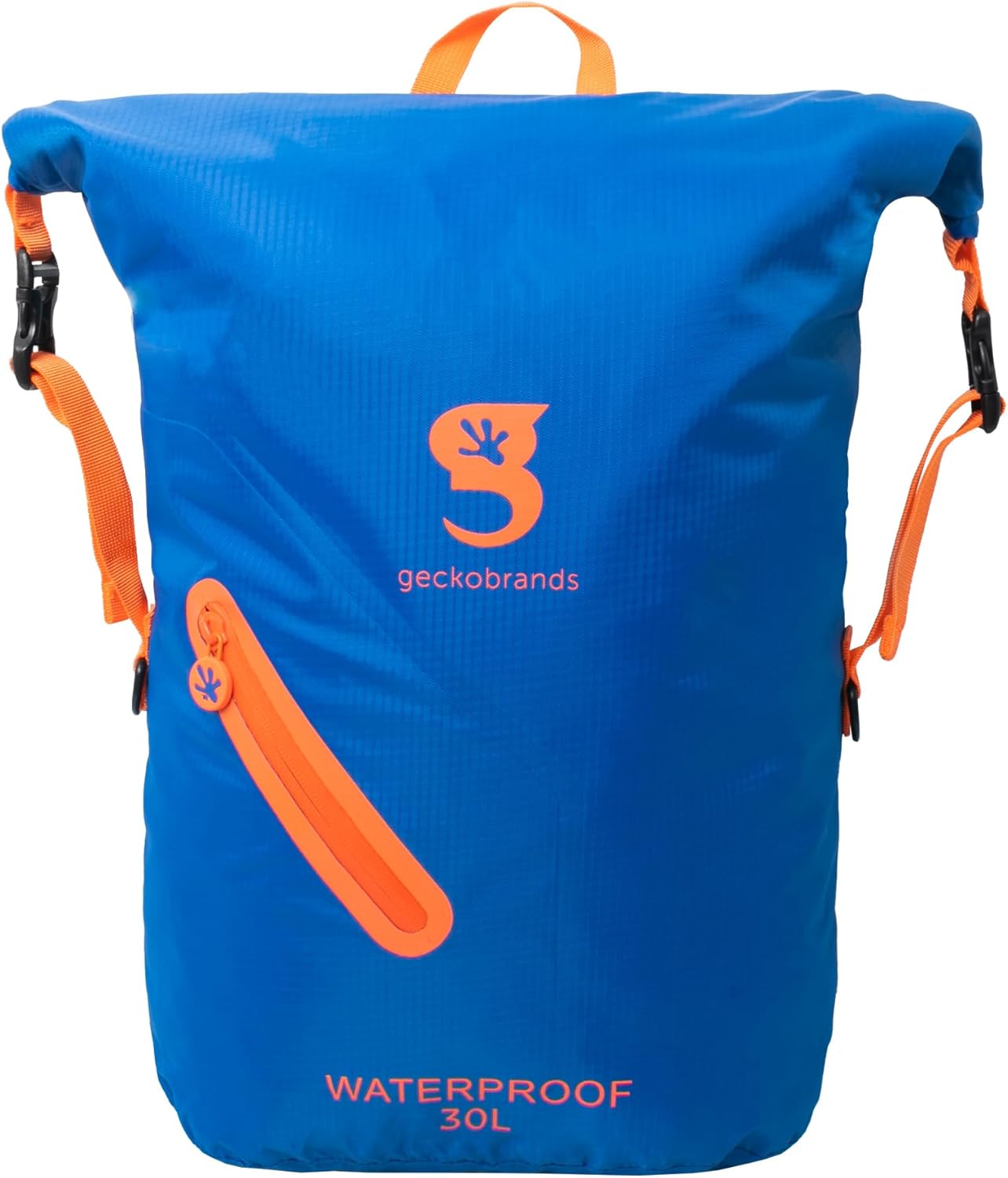 geckobrands Lightweight 30L Waterproof Backpack - Lightweight Watertight Outdoor Bag Hiking Traveling Light Water Activities