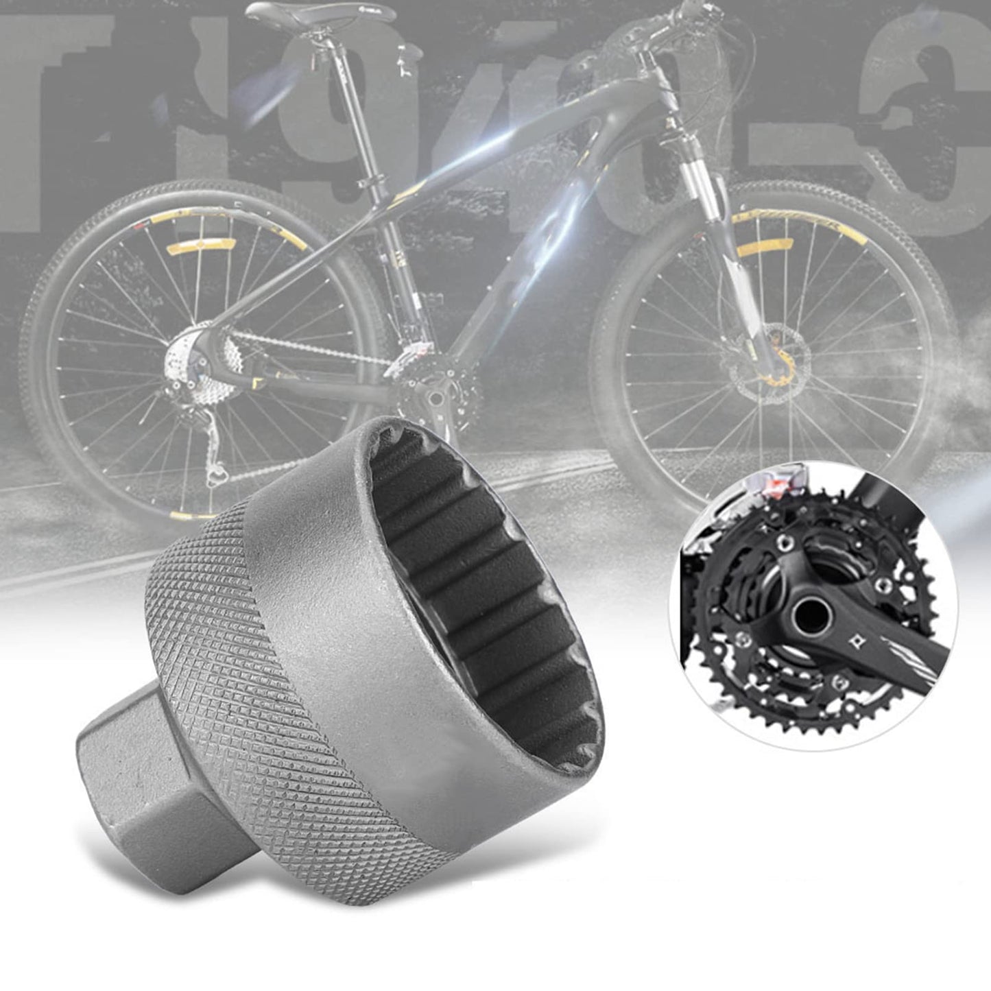 Qiilu Bottom Bracket Tool Hand Yc 29Bb 2A Alloy Steel Yc 29Bb Bottom Bracket Tool Repair Wrench Spanner for
