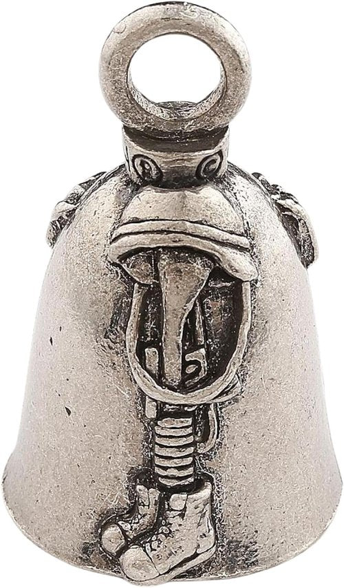 Guardian Bell In Memory of Fallen Hero Good Luck Bell w/Keyring & Black Velvet Gift Bag | Motorcycle Bell | Lead-Free Pewter | Good Luck Gift to Friends & Family | Bike Bell | Made in USA