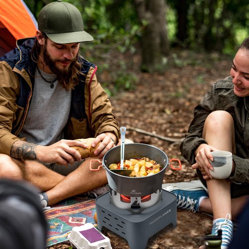 Propane Camping Stove with Carrying Case & Ignition Portable Gas Stove for Outdoor Camping BBQ Hiking