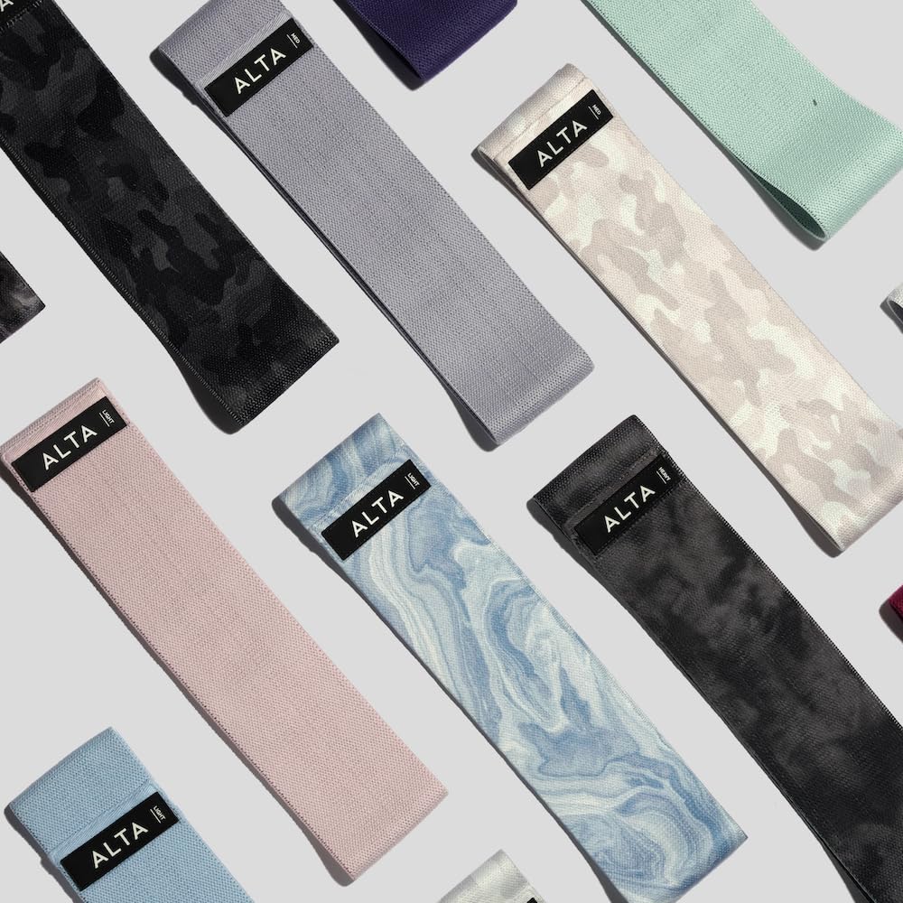 ALTA Booty Bands for Women - Premium Non-Slip Fabric Resistance Bands for Working Out - Cloth Resistance for Legs, Fabric Exercise Leg Straps for Working Out Women, Looped Hip Loop Set