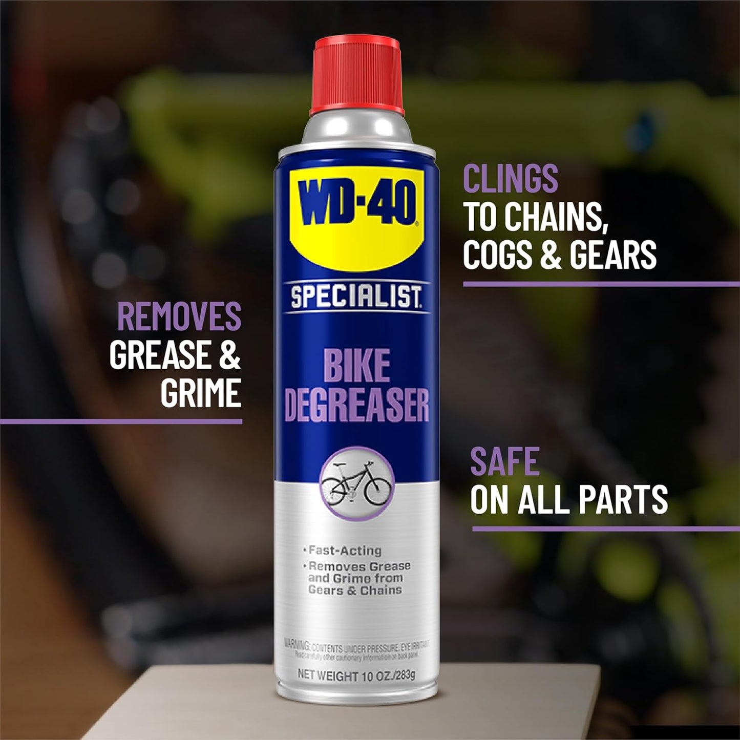 WD-40 Specialist Bike Degreaser - 10 OZ Heavy-Duty Cleaner for Bicycles