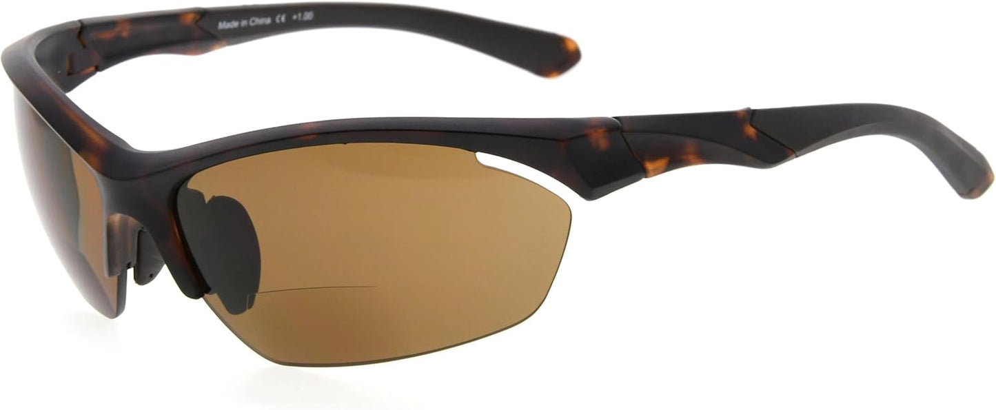 Eyekepper TR90 Frame Bifocal Sports Sunglasses Baseball Running Fishing Driving Golf Softball Hiking Sunshine Readers