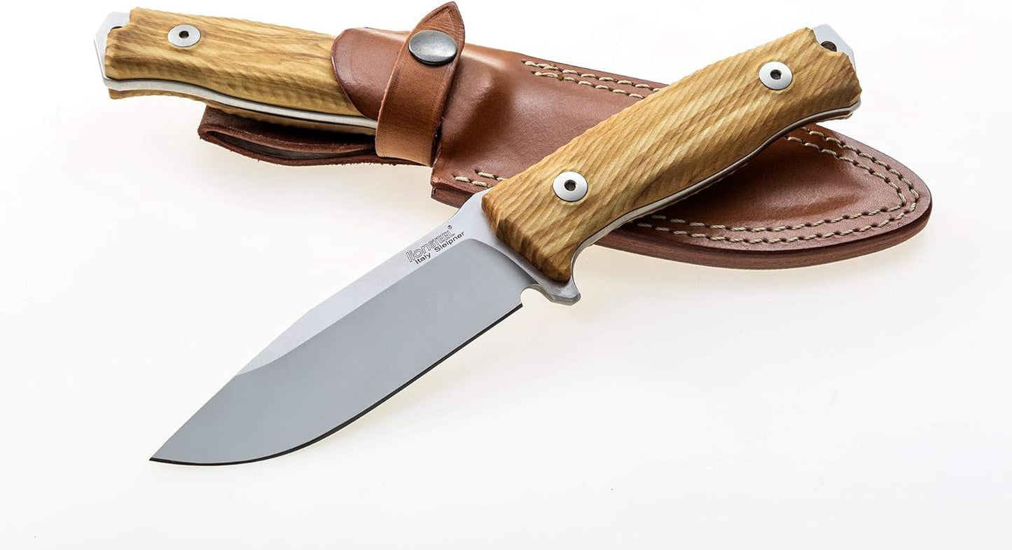 LionSTEEL M5 Fixed Blade Outdoor and Camp Knife – Sleipner Steel Blade, Wood, G10 or Micarta Handles, Torx T8 Screws, Sheath Included