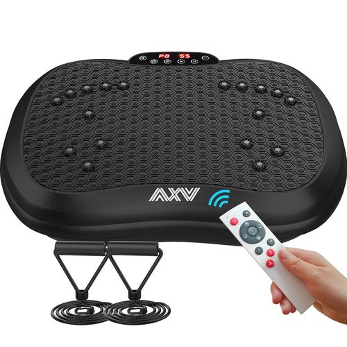 AXV Vibration Plate Exercise Machine Whole Body Workout Portable Mini Vibrate Fitness Platform Lymphatic Drainage Machine for Weight Loss Shaping Toning Wellness Home Gyms Workout