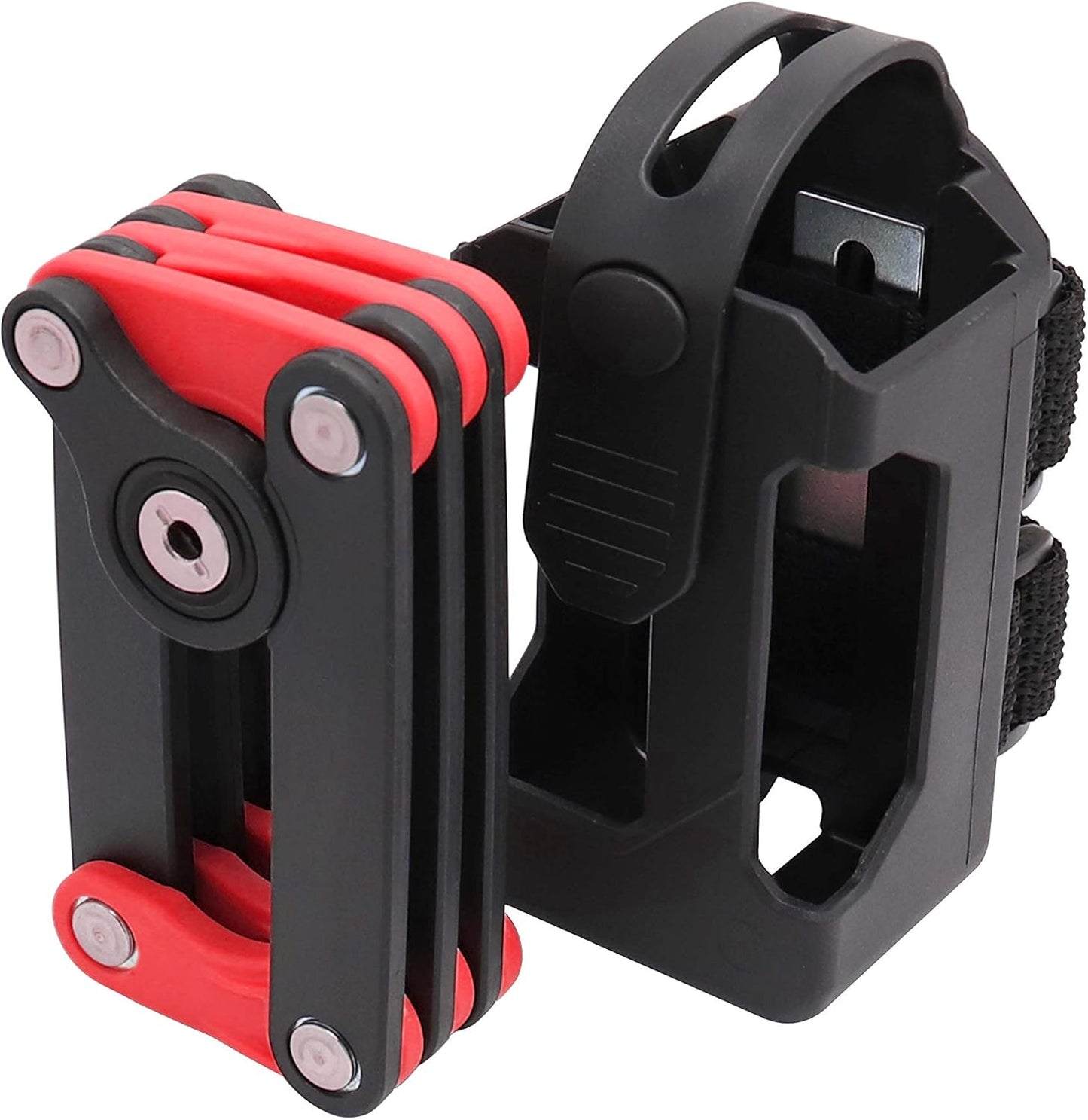 [Bosvision] Folding Bike Lock – Heavy Duty Anti-Theft Bicycle Lock with 12 Hardened Steel Bars (30.7” / 78cm), 2 Disc Keys & Mount Bracket – Compact, Drill-Resistant, Frame-Safe
