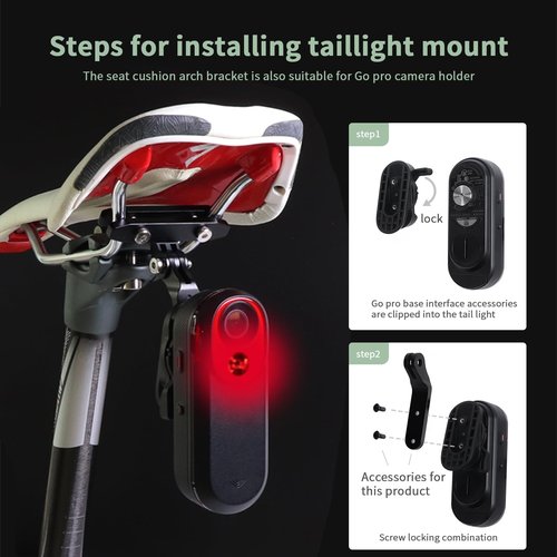 NELboNs Bike Light Adapter Mount Replacement Compatible with Garmi n Radar RCT715 Intelligent Varia Taillight Radar Flashlight Adapter (Original Screws Required)