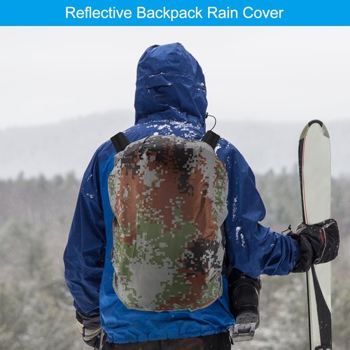 PATIKIL 20-28L Waterproof Rucksack Cover, Non-Slip Backpack Rain Cover for Travel, Hiking, Camping, Climbing, S, Digital Camo