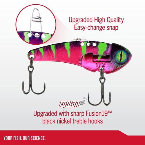Berkley ThinFisher Fishing Lure, Vegas Mistake, 1/4 oz, Upgraded Cosmetics, Integrated Rattle Chamber, 3 Pull Points with Quick Change Snap, Custom Fusion19 Trebles