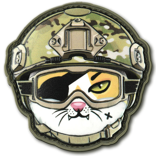 M-Tac Morale 3D PVC Patch MC - Funny Cat Badge for Tactical Military Army Gear with Hook Fastener (#12)