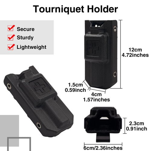 Tourniquet Holder, Tourniquet Holster for CAT Tourniquet, One-Handed Molle Tourniquet Pouch Tourniquet with Tactical Belt Buckle Attachment