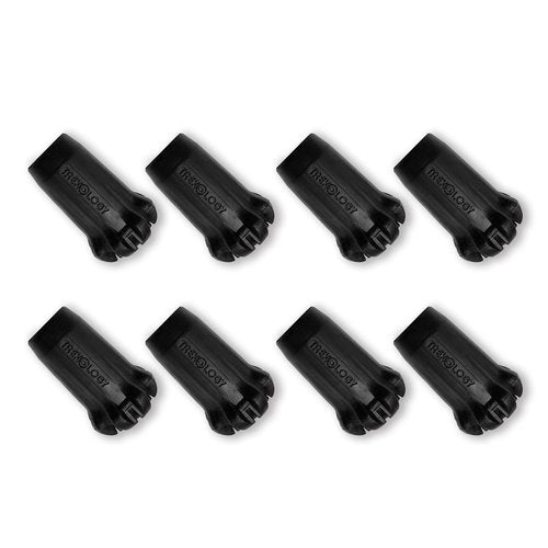 TREKOLOGY Black Trekking Pole Tips Replacement (New 8pc Pack)