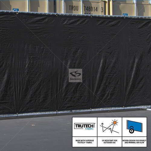 Fence Privacy Screen - Extreme 98% Blockage Temporary Windscreen Fence Cover (6ft x 50ft, Black)