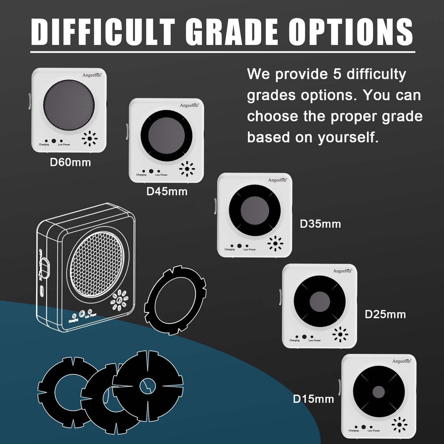 Angeebin Laser Target & 9mm Laser Training Cartridge Kit, Suitable for Dry Fire Training (Laser Target Kit-9mm Cartridge)