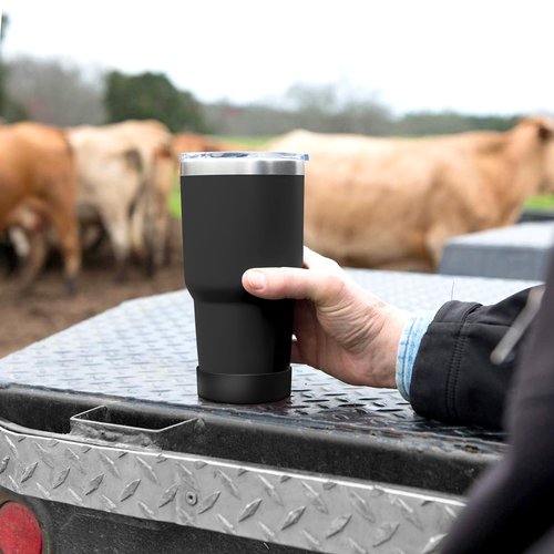 Linkidea Water Bottle Boot Compatible with YETI Rambler Tumbler 20oz/30oz, Travel Mug 20oz/30oz, Silicone Anti-Slip Water Bottle Bottom Sleeve Cover Protector (Black / 2 Pack)