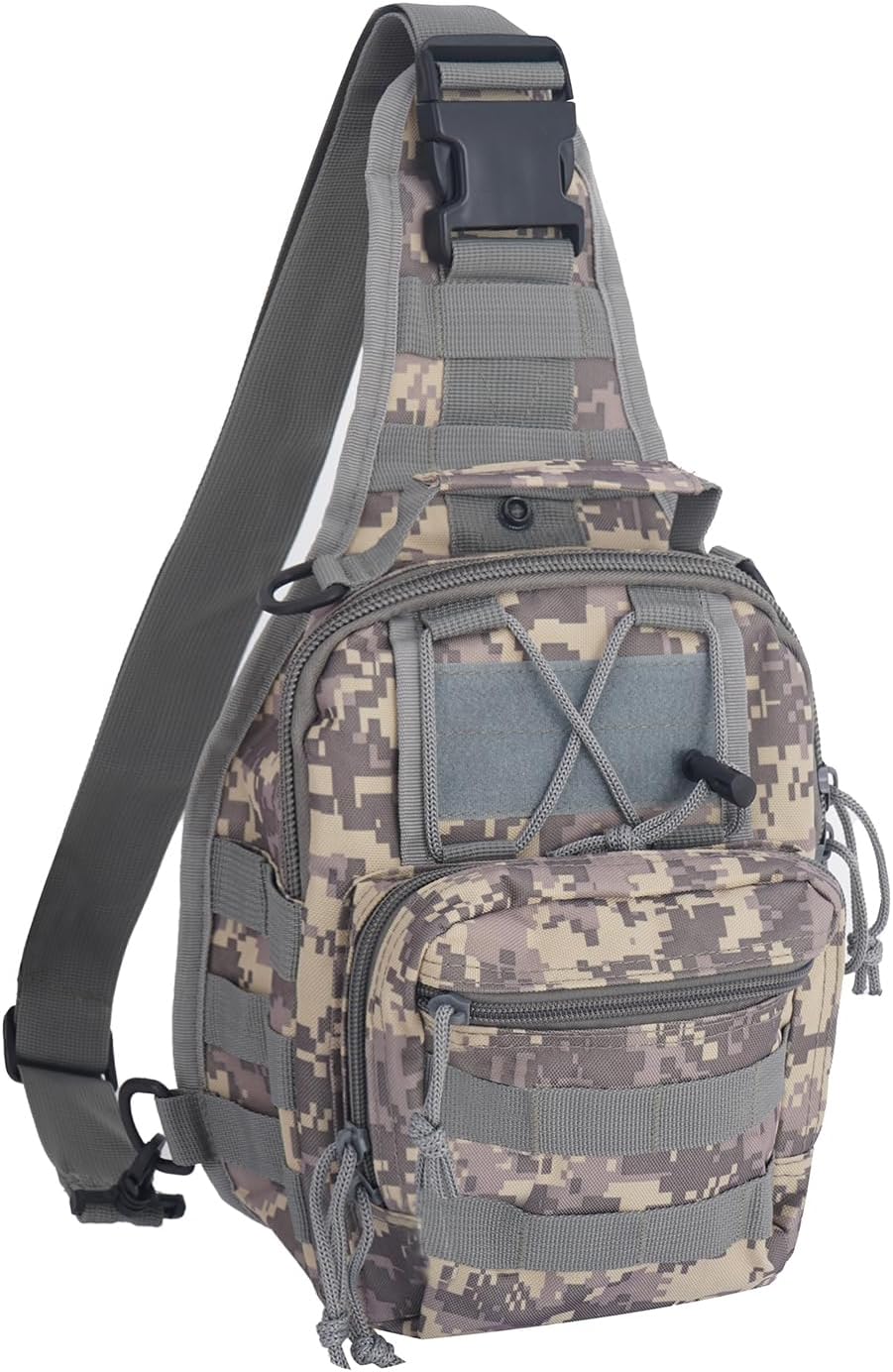 FAMI Outdoor Tactical Bag Backpack, Military Sport Bag Pack Sling Shoulder Backpack Tactical Satchel for Every Day Carry (Black)