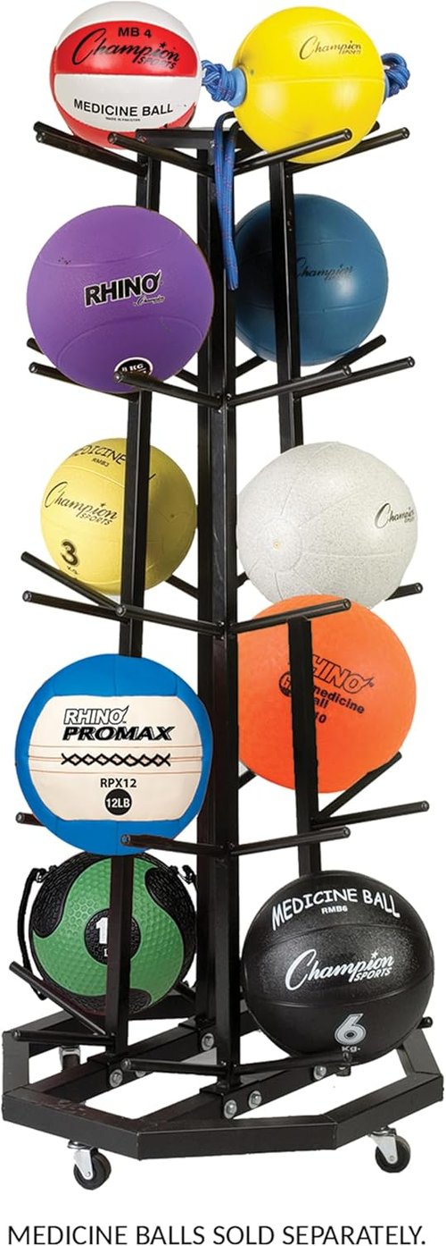 Champion Sports Medicine Ball Storage – Durable Trees & Racks, Multiple Styles, Sizes & Color Options for Organizing Medicine Balls in Home Gym or Fitness Facility