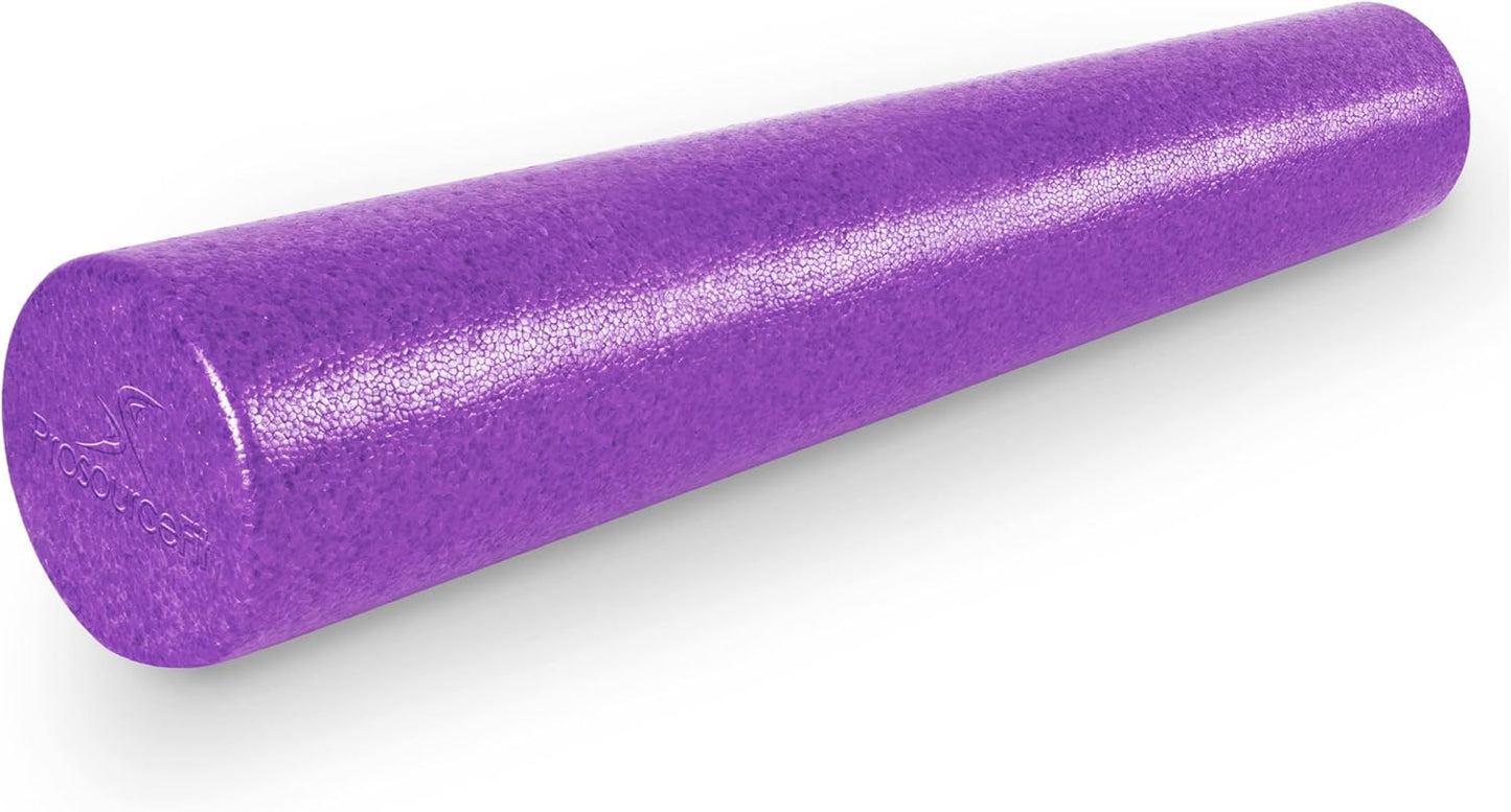 ProsourceFit High Density Foam Rollers 12 - inches Long, Firm Full Body Athletic Massage Tool for Back Stretching, Yoga, Pilates, Post Workout Muscle Recuperation, Black/Green