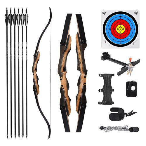 Motion Zeus Archery Takedown Recurve Bow 62 inch for Adults,Beginner,Teenagers and Youth-Right & Left Handed,Archery Set for Outdoor Target Hunting Training Practice(20-65lbs)