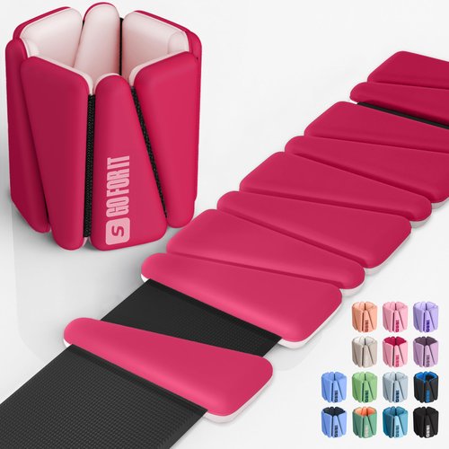 Wrist Weights, Ankle Weights for Women – Set of 2 (1LB Each) by Sportbit, Adjustable Weighted Bracelets for Home Gym, Running, Yoga, Exercise and Strength Training