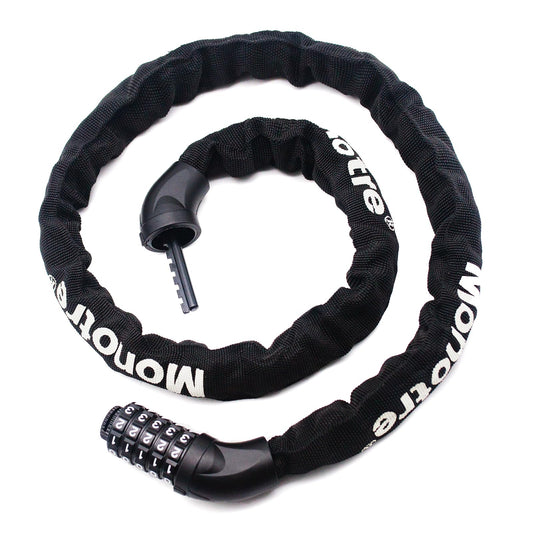 Monotre Bike Chain Lock, 5-Digit Resettable Combination Heavy Duty Anti-Theft Bike Chain Lock, 3.2FT Long Keyless Security Bike Lock for Bicycles, Scooters, Motorcycles, Doors, Fences