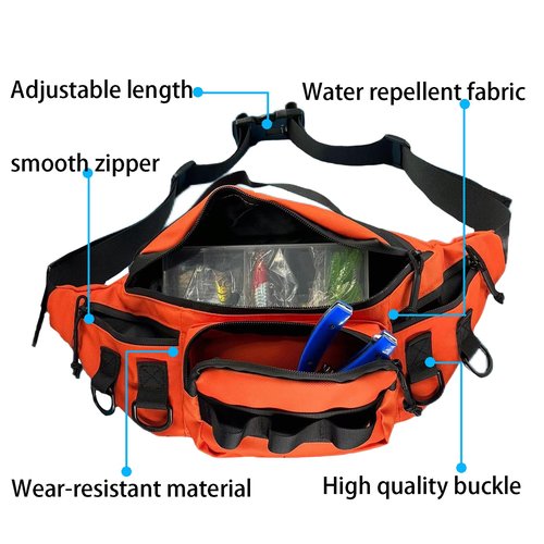 Chardime Men's Lightweight Fishing Fanny Pack - Sling Pack