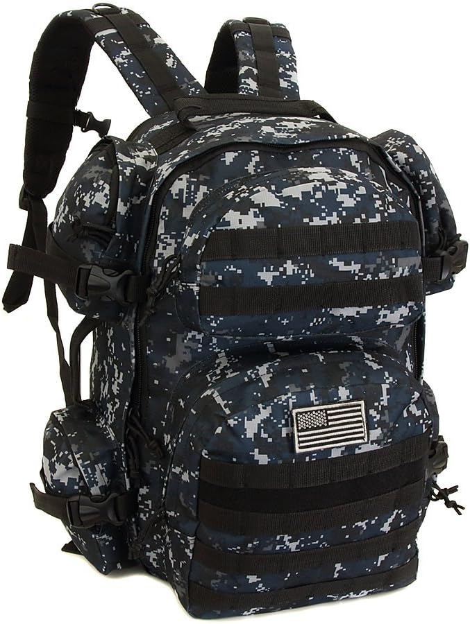 NPUSA Men's Large Expandable Tactical Molle Hydration ReadyBackpack Daypack Bag - Tan