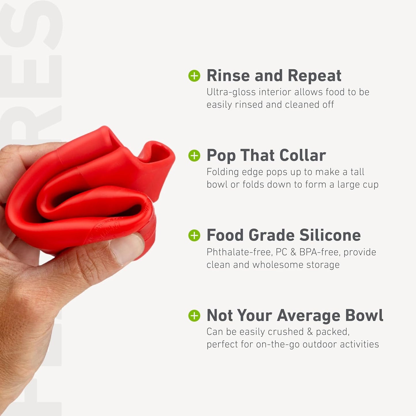 humangear Flexibowl | Convertible Camping Bowl | On the Go | Packable & Easy to Clean, Orange