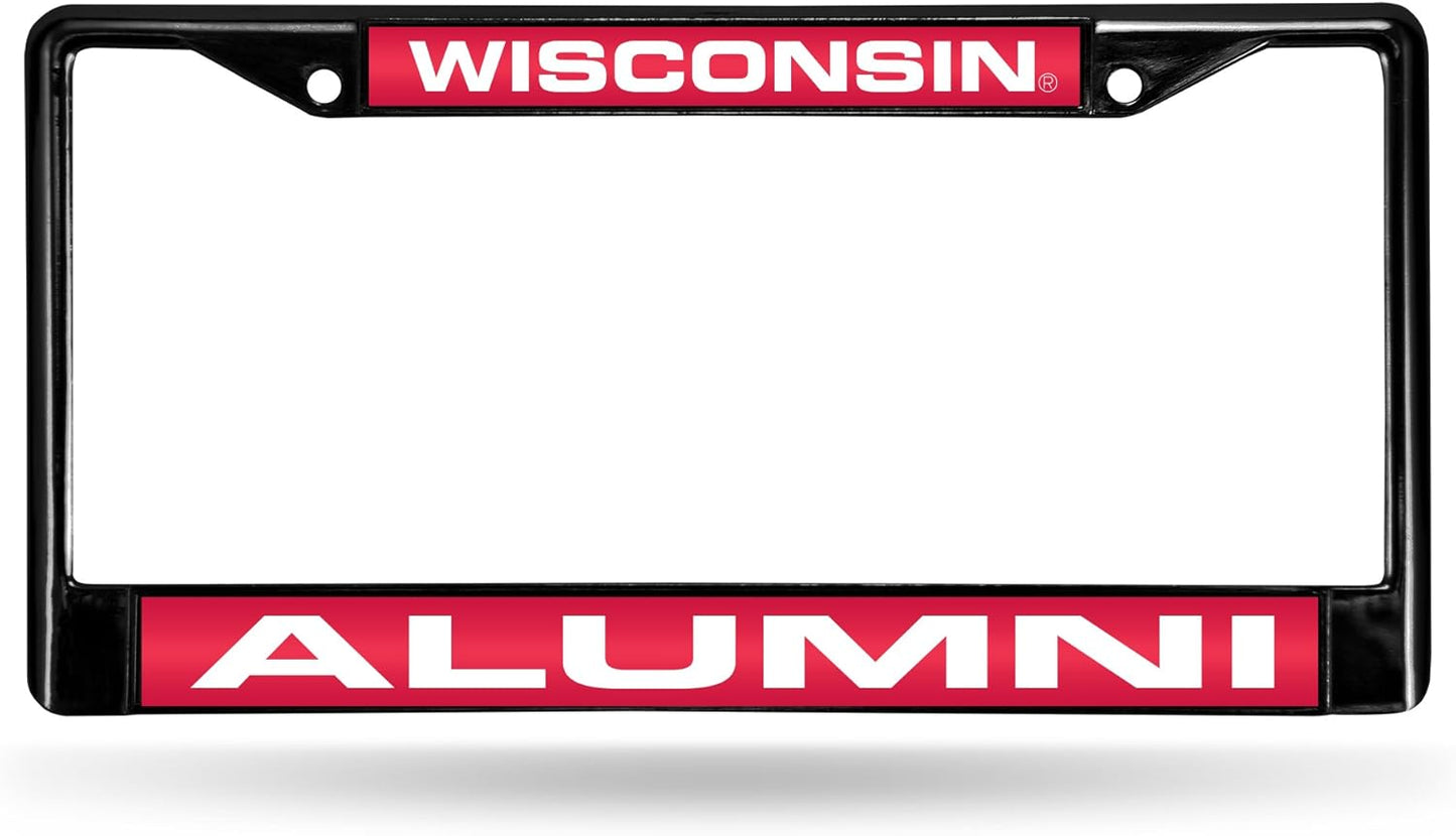 Rico Industries NCAA Black Laser Cut Chrome Frame 12" x 6" Black Laser Cut Chrome Frame - Car/Truck/SUV Automobile Accessory