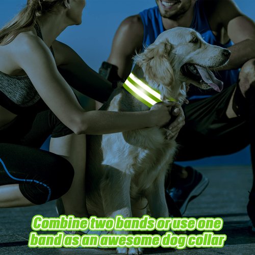 Yilloog 150 Pieces Reflective Arm Bands for Night Walking Ankle Band for Runners Reflective Wrist Band Cycling Running Gear Reflector High Visibility Tape Straps(Green)