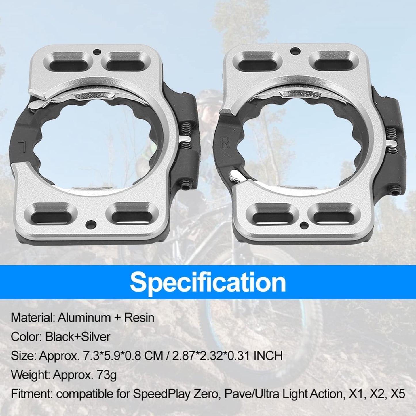 7.3x5.9x0.8 CM / 2.87x2.32x0.31in Cycling Shoe Cleats, Bicycle Pedal Cover Quick Release Pedal Clip Shoe Shields for Speed Play Zero