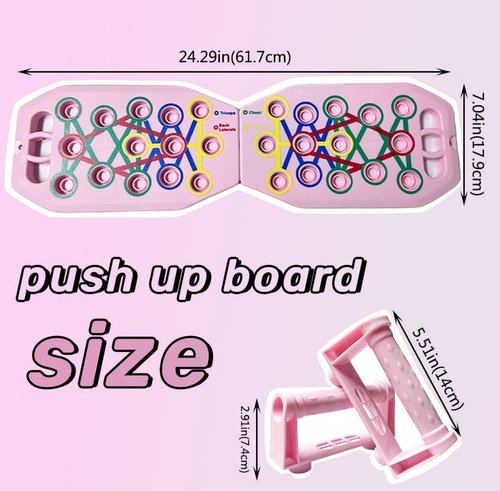 Push Up Board for Women, 28 in 1 Push up Board Pink Workout Equipment Multi-Functional Pushup Stands System Fitness Floor Chest Muscle Exercise