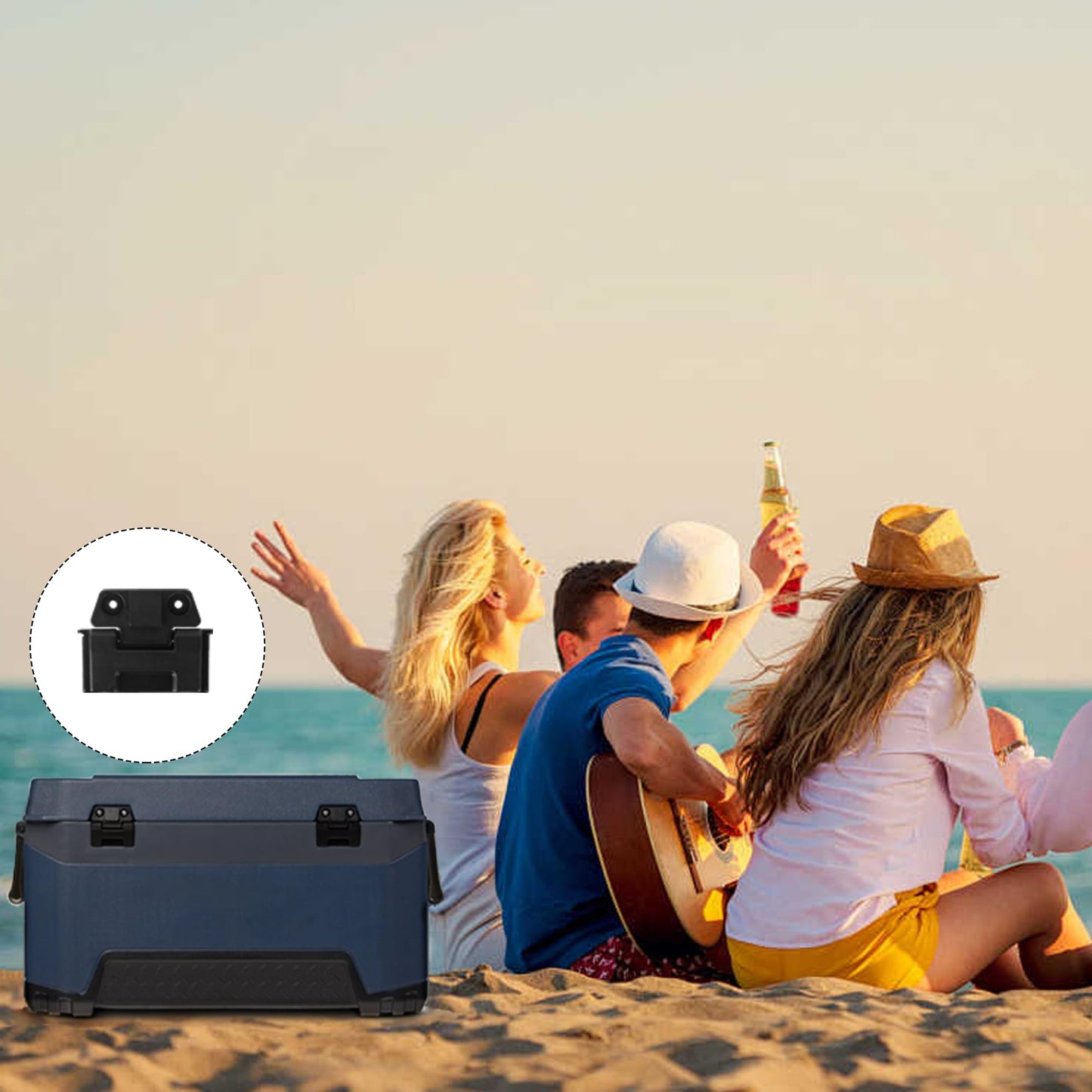 Aussio (2 Pack) Coolers Hinge for Igloo 25, 52, 72 Qt BMX Coolers Latch Replacement Parts, Cooler Hinges with Screws for Igloo Cooler Replacement Hinges