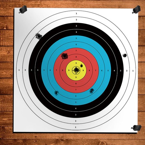 SenseYo 30 Pack Archery Targets Paper, Standard Bow Arrow Targets Archery for Hunting & Archery Targets, Target Archery Accessories for Hunting Backyard (10 Rings,16x16in)